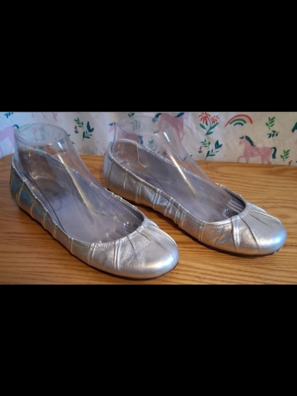 Prada Metallic Silver Ruched Leather Causal Everyday Slip On Shoe SZ 7.5 37EU